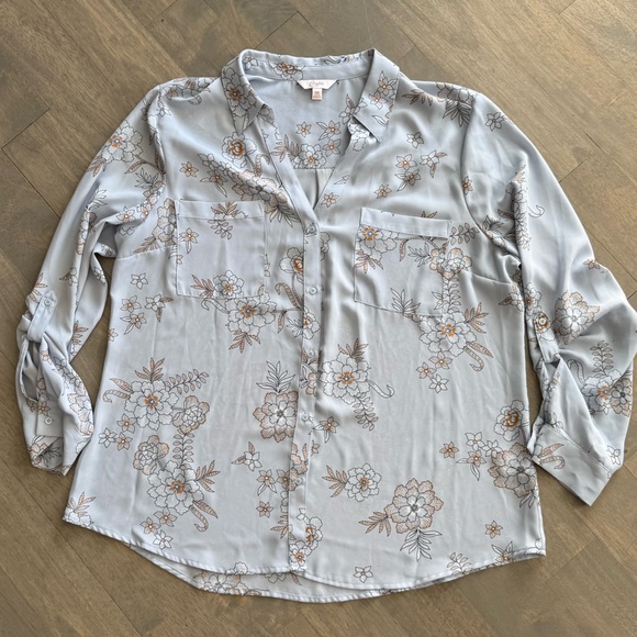 Candie’s Button Down Blouse XXL Y2K Coquette Prepcore Feminine Soft Girl Chic - Picture 1 of 4